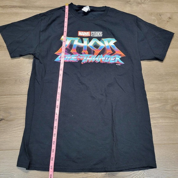 Thor Shirt Mens Medium Black San Diego Comic Con 2022 Marvel Love and Thunder - Picture 6 of 8